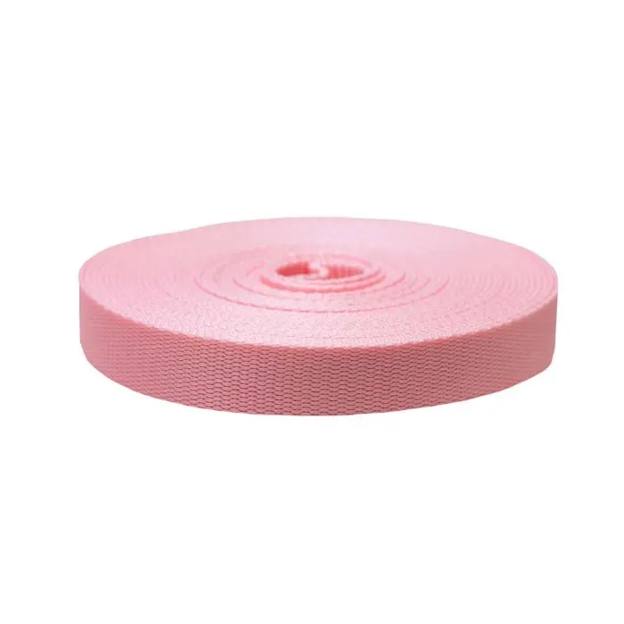 1" Nylon Webbing - Pink - One Yard