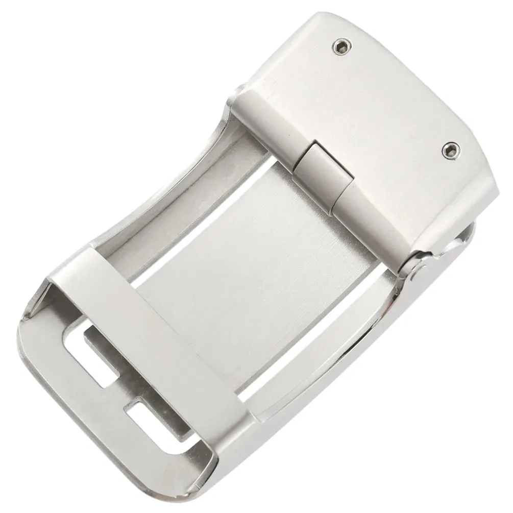 3.5cm Width Golden Silver Color Stainless Steel Automatic Buckle for Men