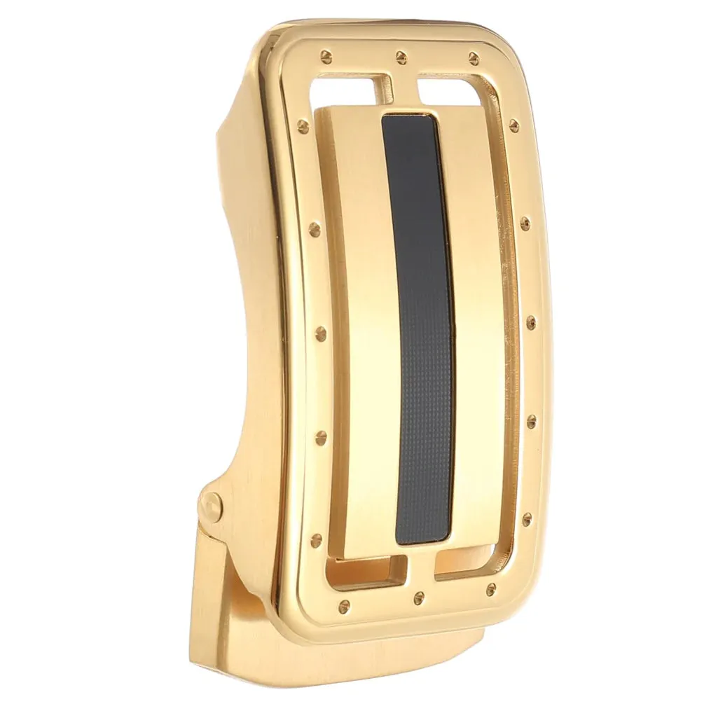 3.5cm Width Golden Silver Color Stainless Steel Automatic Buckle for Men