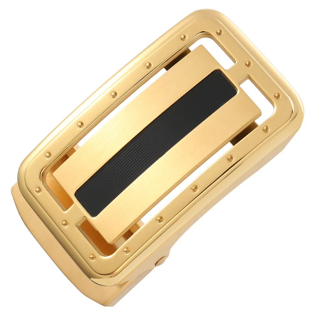 3.5cm Width Golden Silver Color Stainless Steel Automatic Buckle for Men