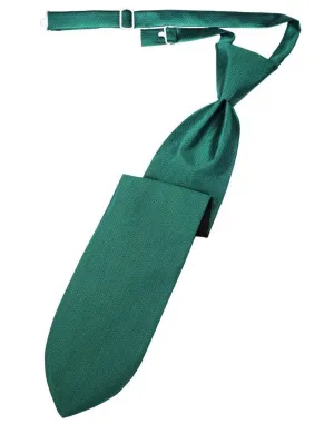 Aqua Herringbone Kids Necktie