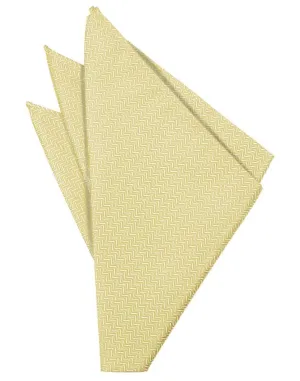 Banana Herringbone Pocket Square