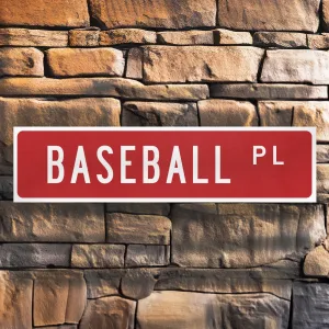 Baseball Street Sign Metal Sign