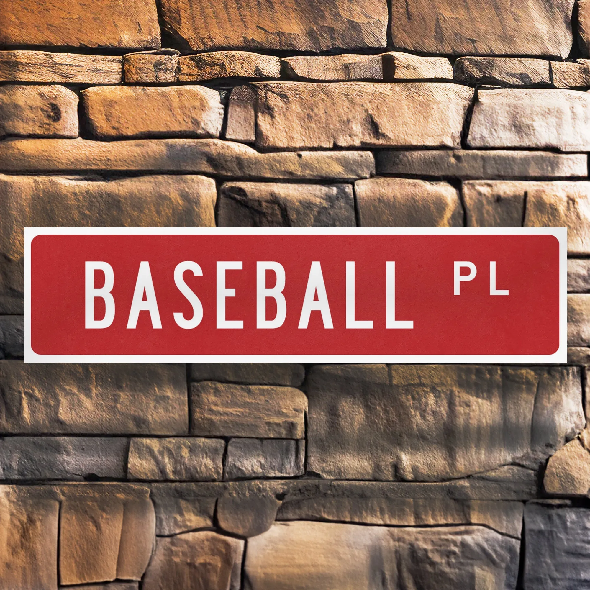 Baseball Street Sign Metal Sign