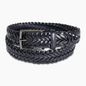 Berry hand woven leather belt