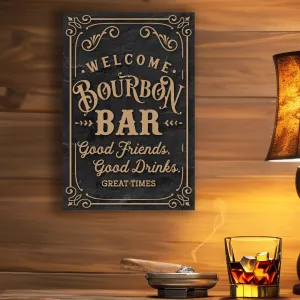 Bourbon Bar Metal Sign