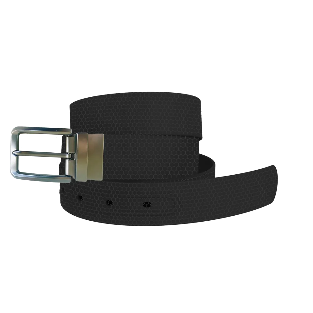 C4 Combs Black Elite Belt- Black w/ Brushed Titanium Buckle