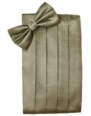 Champagne Herringbone Kids Cummerbund