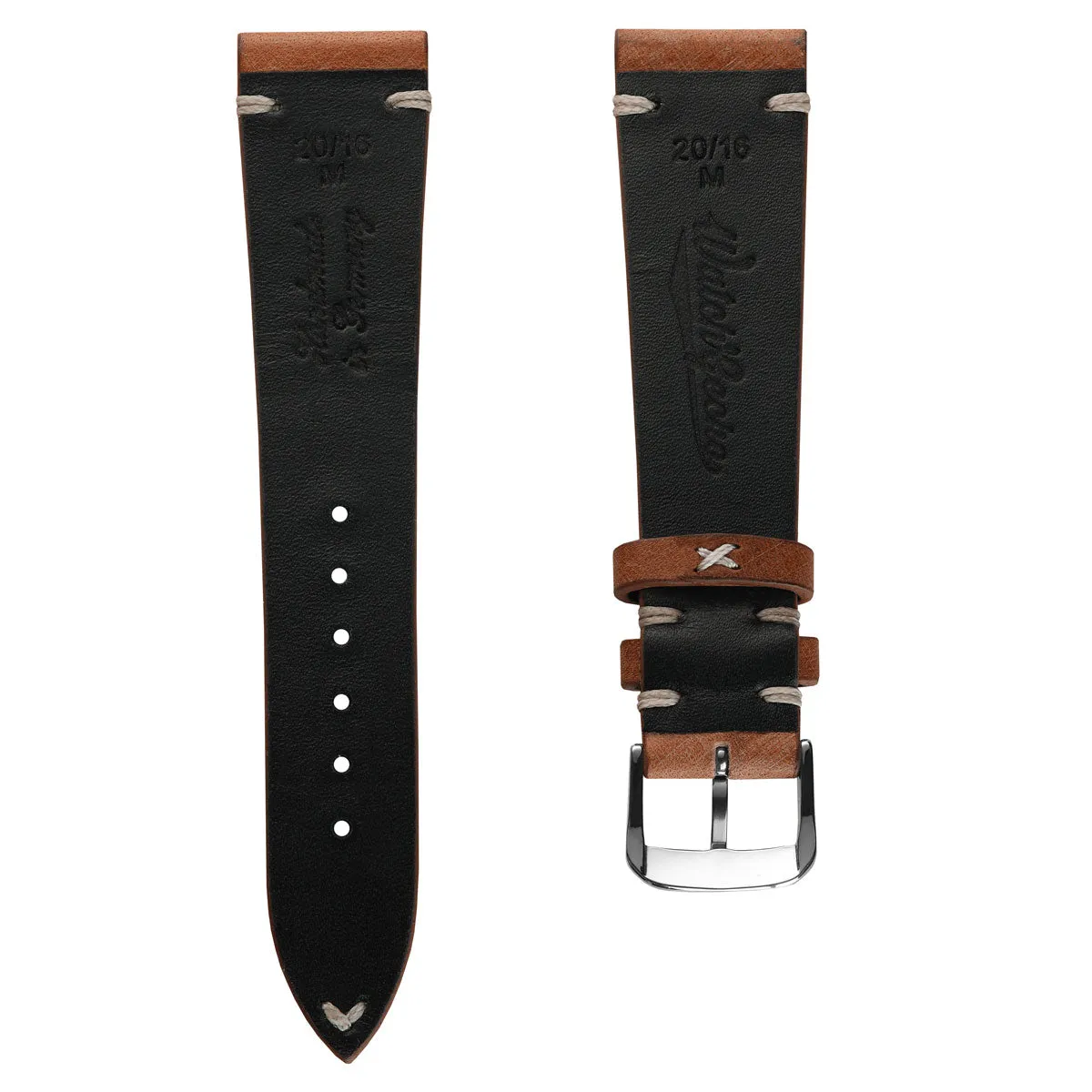 Cortez Genuine Leather Watch Strap - Mahogany