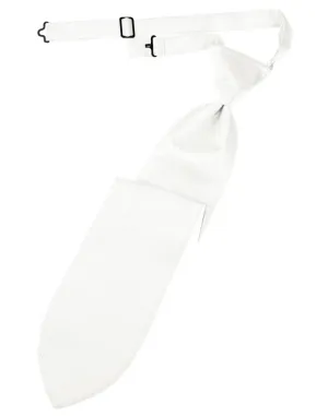 Diamond White Herringbone Kids Necktie