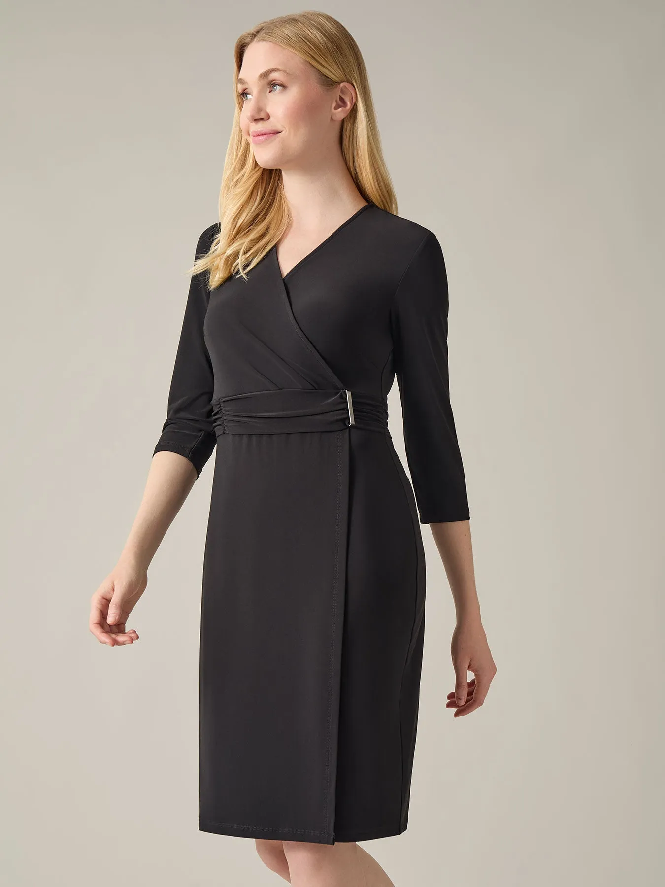 Faux Wrap Dress, Everyday Knit