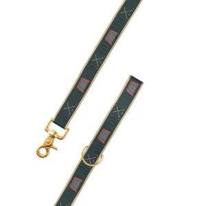 Green Hockey Motif Dog Leash