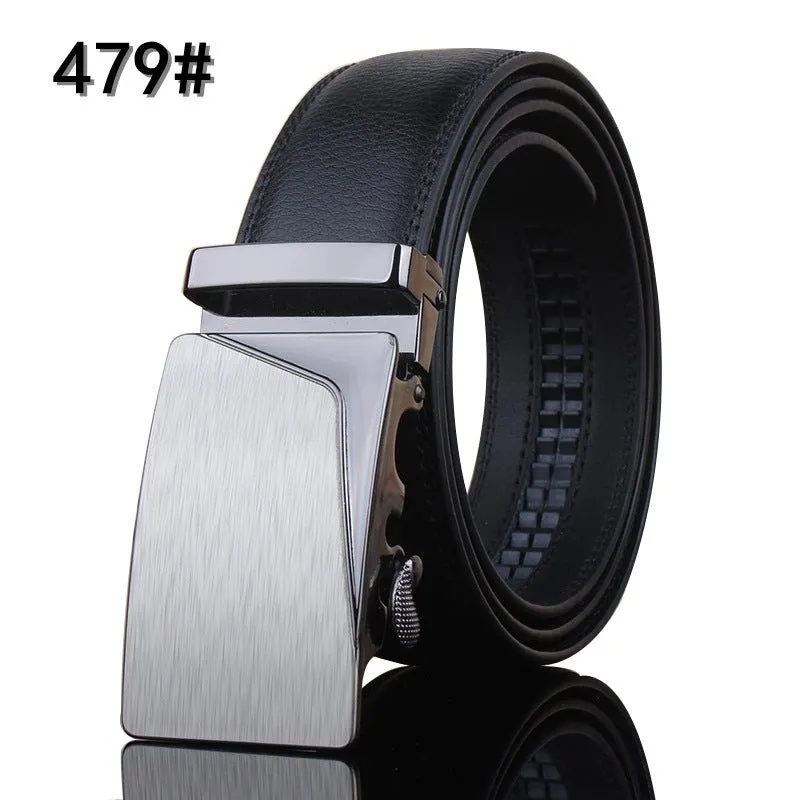 Leather belt leather men's automatic buckle casual pure cow leather belts Youth fashion business is loading belt wholesale generation