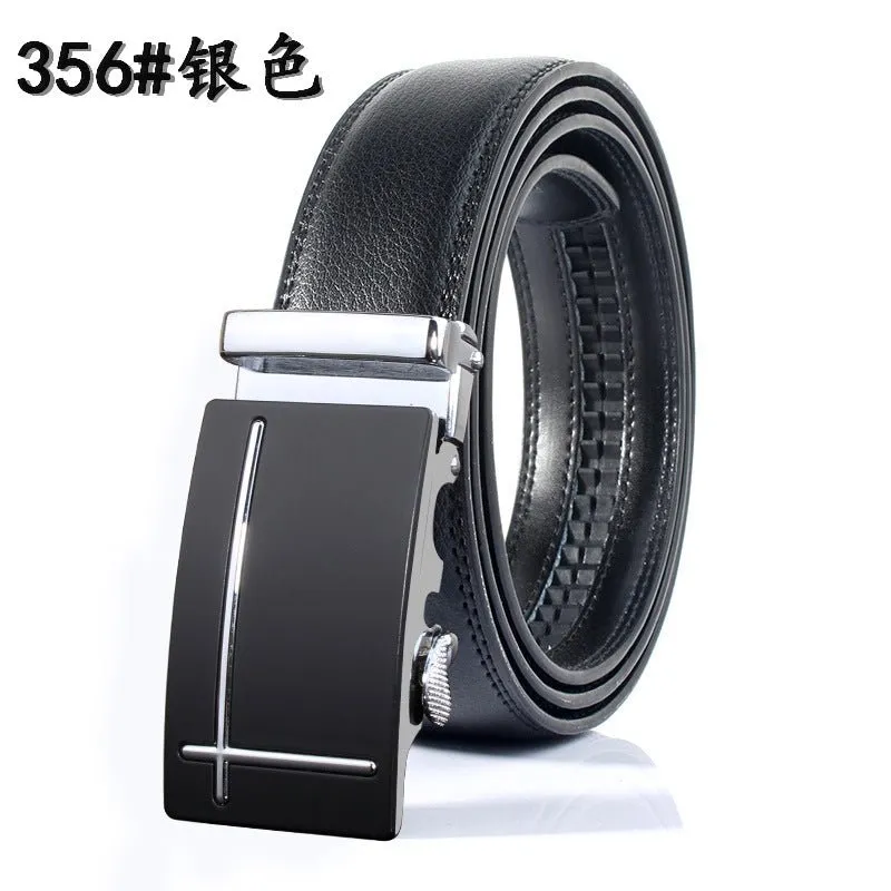 Leather belt leather men's automatic buckle casual pure cow leather belts Youth fashion business is loading belt wholesale generation