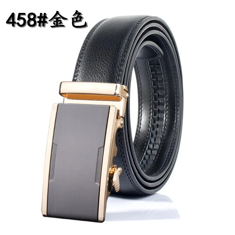 Leather belt leather men's automatic buckle casual pure cow leather belts Youth fashion business is loading belt wholesale generation