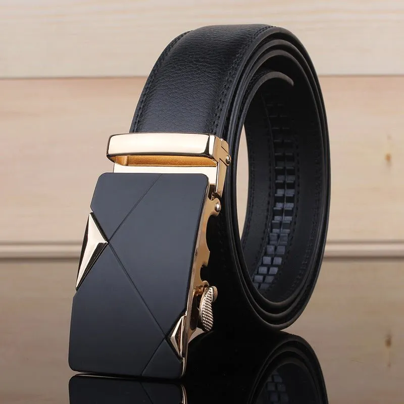 Leather belt leather men's automatic buckle casual pure cow leather belts Youth fashion business is loading belt wholesale generation