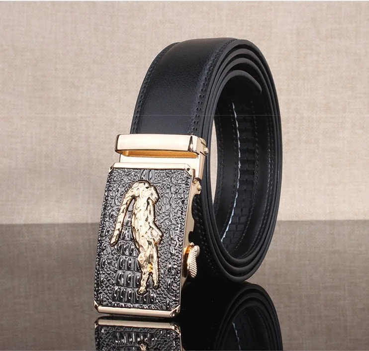 Leather belt leather men's automatic buckle casual pure cow leather belts Youth fashion business is loading belt wholesale generation