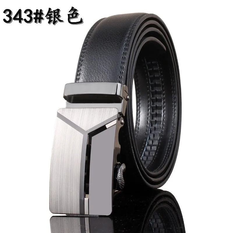 Leather belt leather men's automatic buckle casual pure cow leather belts Youth fashion business is loading belt wholesale generation