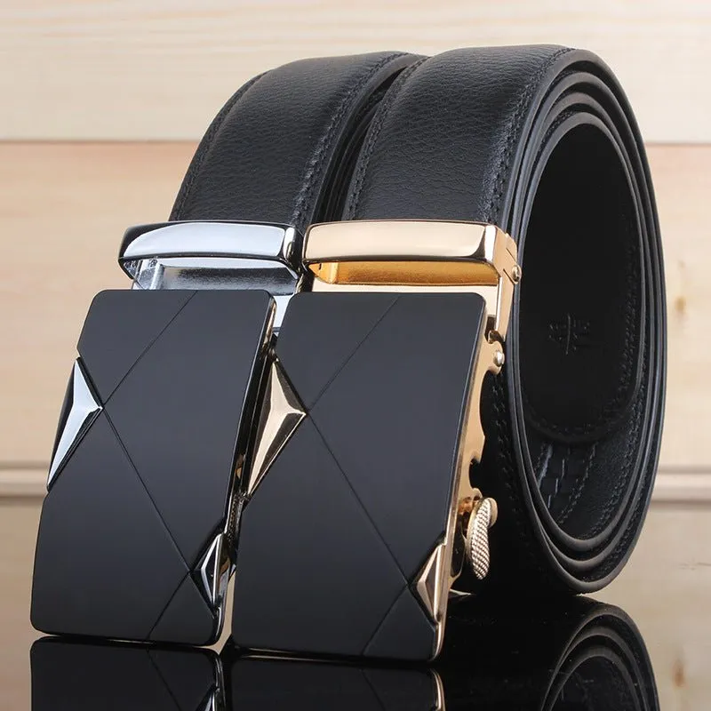 Leather belt leather men's automatic buckle casual pure cow leather belts Youth fashion business is loading belt wholesale generation