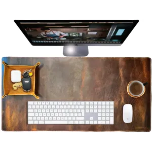 Leather Desk Mat Desk Mouse Pad for Laptop, Office & Home