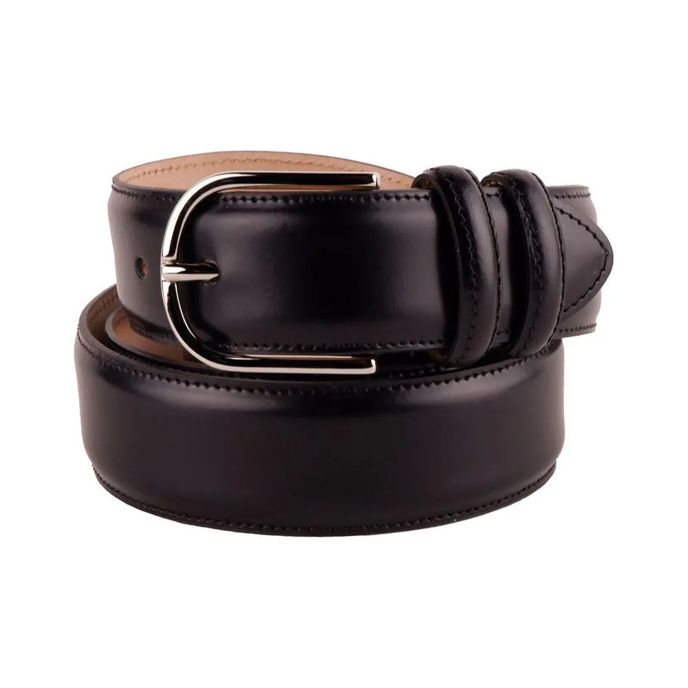 Made in Italy Elegant Italian Leather Belt Ensemble