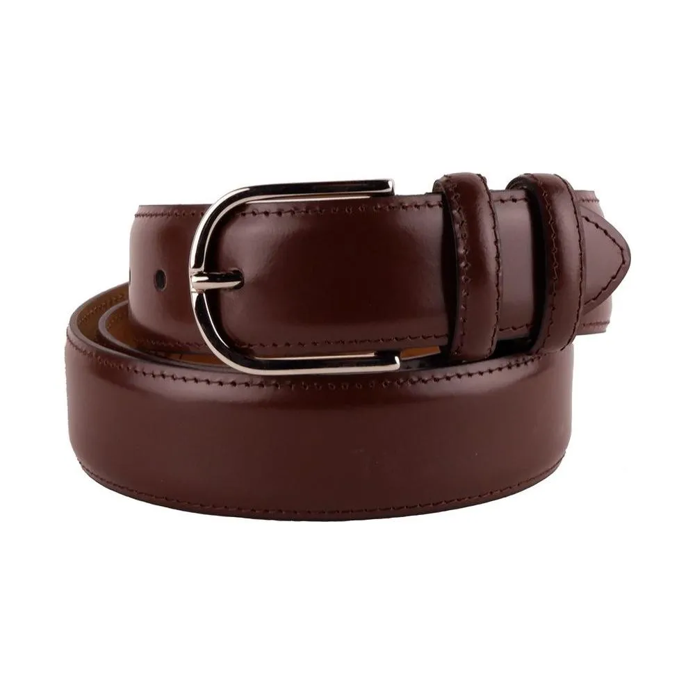 Made in Italy Elegant Italian Leather Belt Ensemble