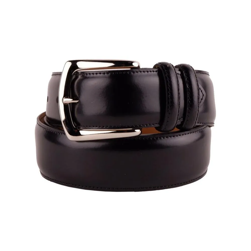 Made in Italy Elegant Italian Leather Belt Ensemble