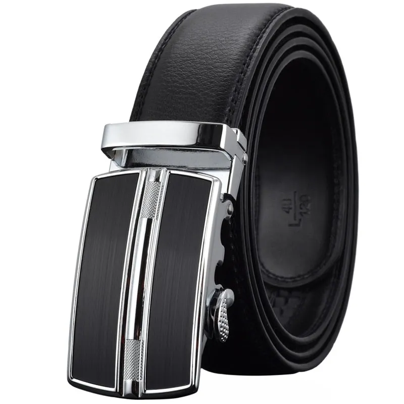 Men's Belt Luxury Automatic Buckle Genuine Leather Strap Black Brown for Men's Belt Designers Brand High Quality