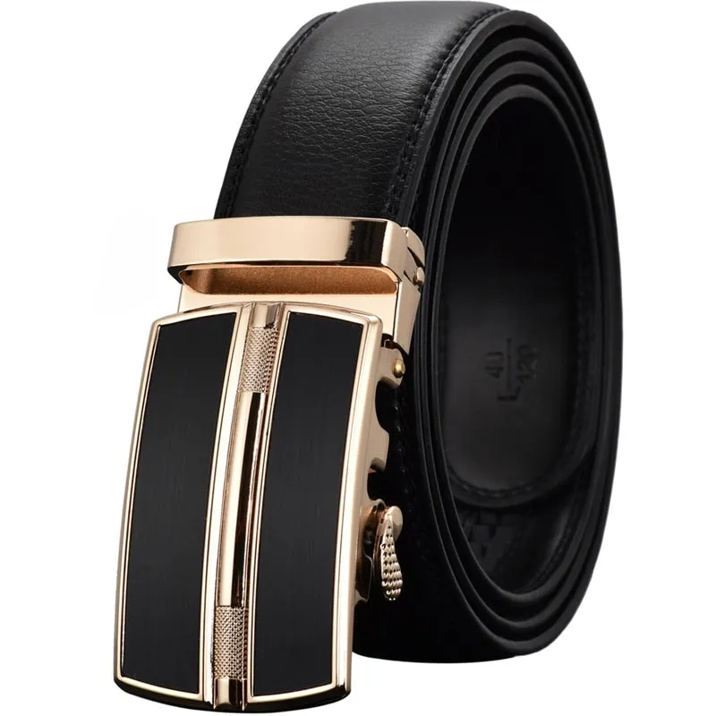 Men's Belt Luxury Automatic Buckle Genuine Leather Strap Black Brown for Men's Belt Designers Brand High Quality