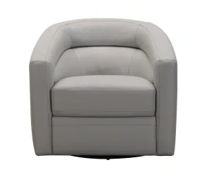 Oakmont Swivel Chair - Dove Grey Leather