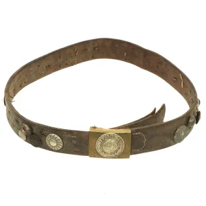 Original Imperial German WWI Hate Belt with Gott Mit Uns Prussian Buckle & 23 Attached Items