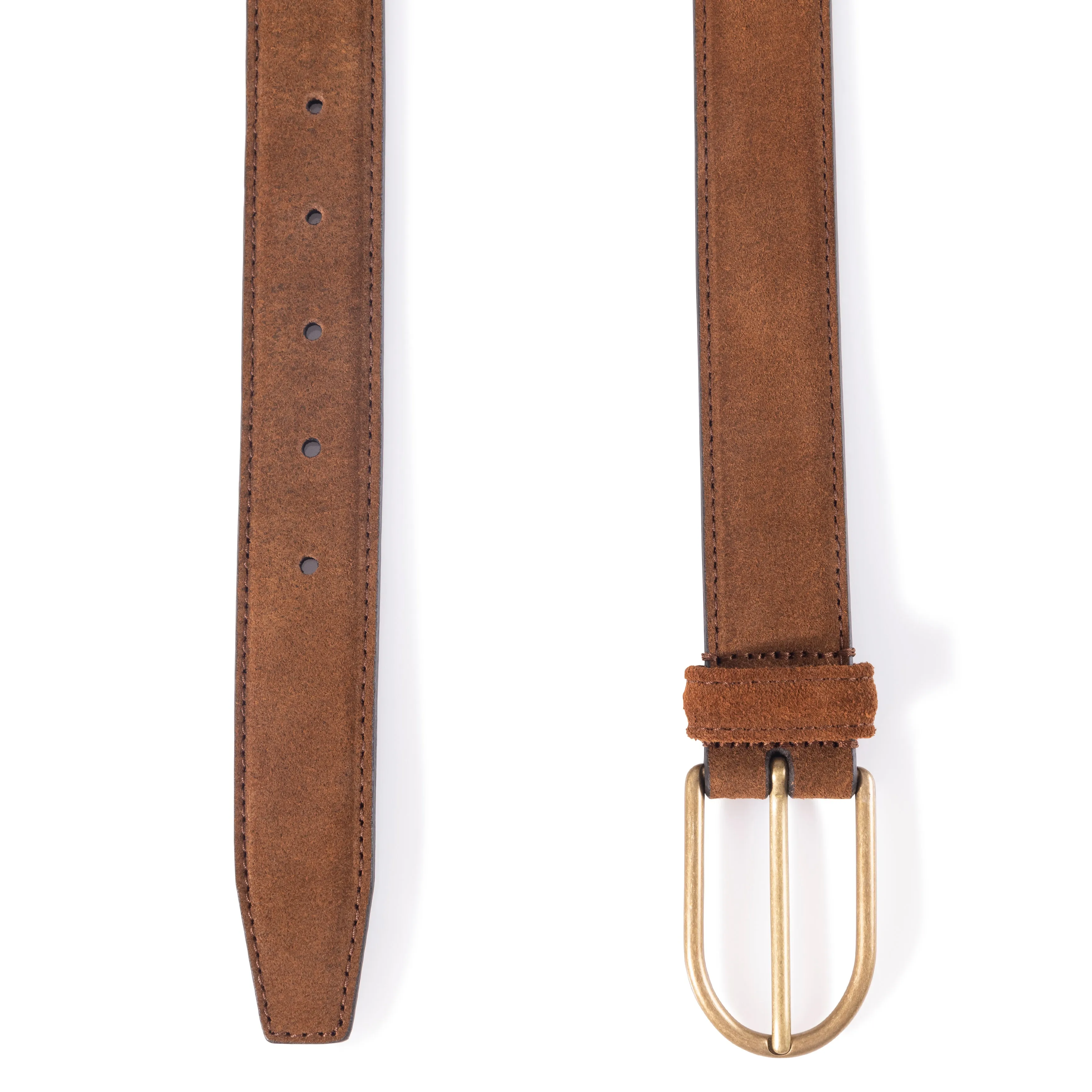 Stitched Suede Dress Belt